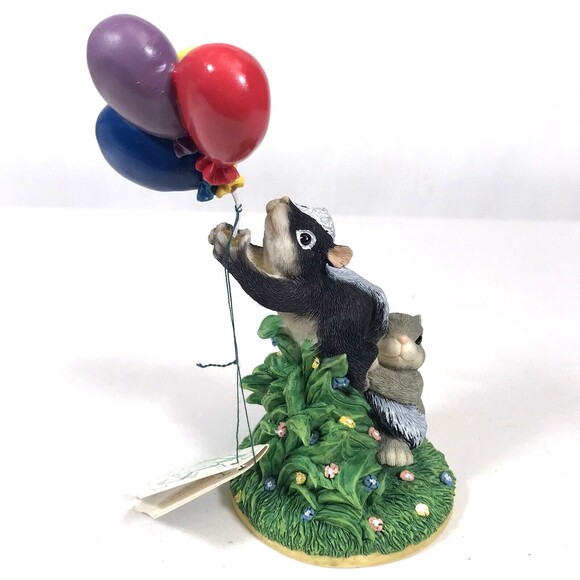 Charming Tails Mouse Hang On 98/600 Skunk/Rabbit Special Ed Fitz & Floyd W/ Box - Picture 5 of 12